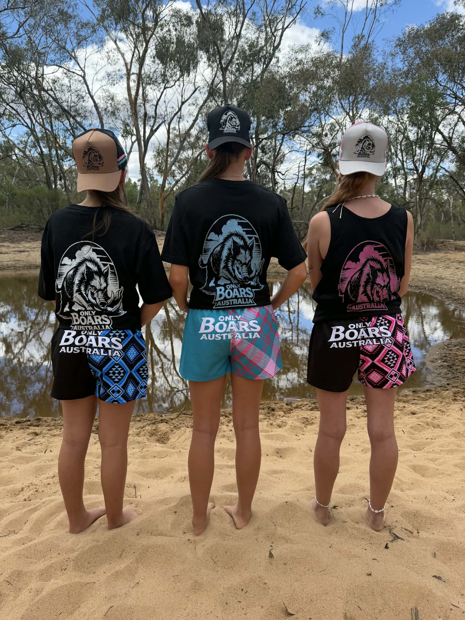 Black Singlet with pink logo