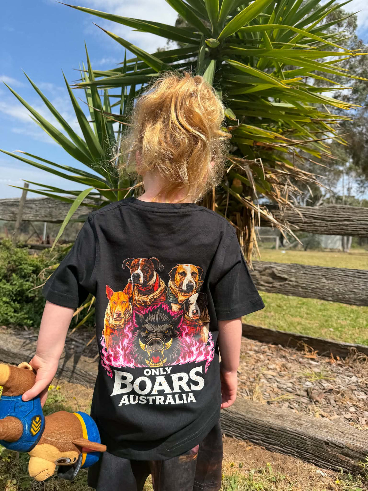 Kids pink 4 dogs t-shirt
