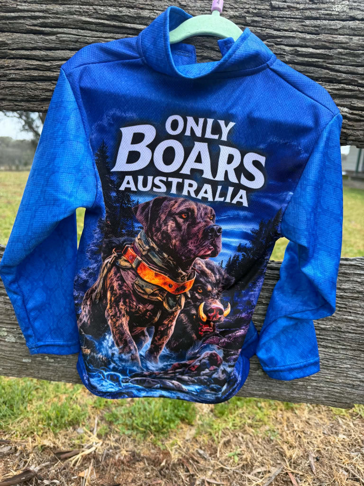 Kids blue fishing shirt
