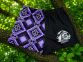 Purple Aztec Footy Shorts