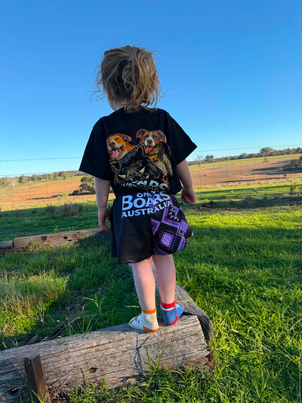 Kids Purple Aztec Footy Shorts