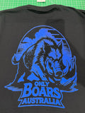 Black T-Shirt with blue logo