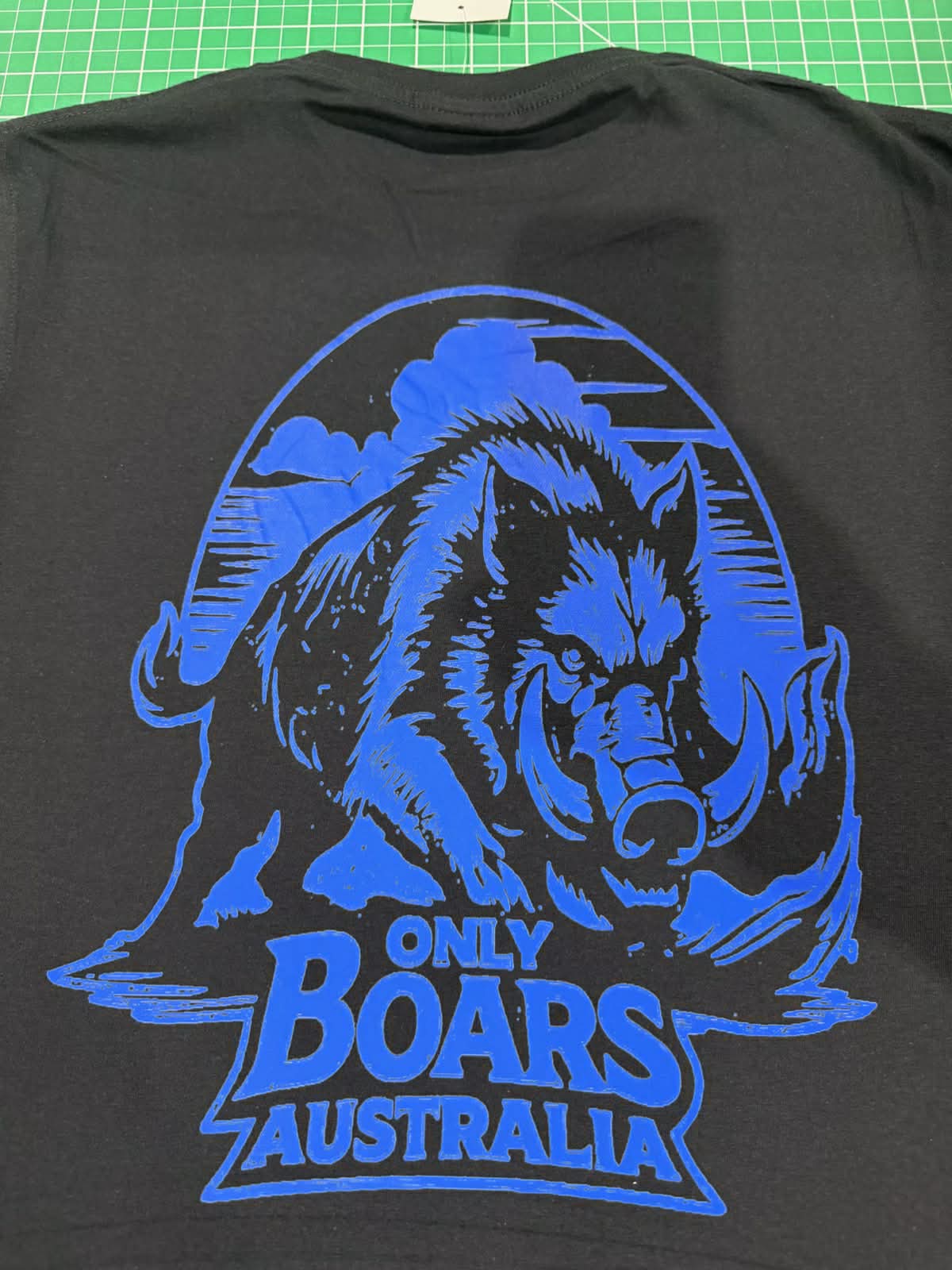 Black T-Shirt with blue logo
