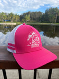 Hot pink trucker hat
