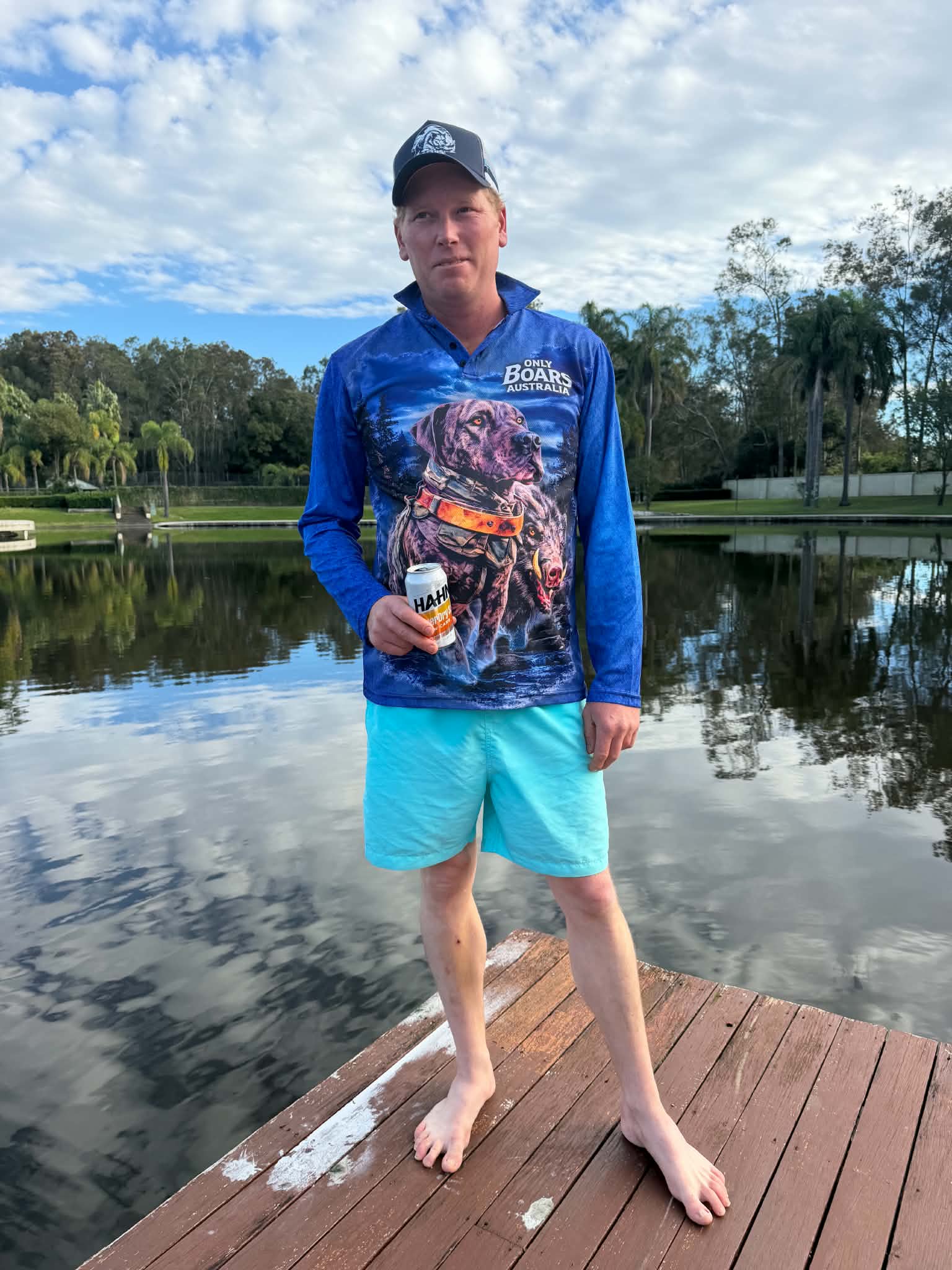 Blue Snoop fishing shirt