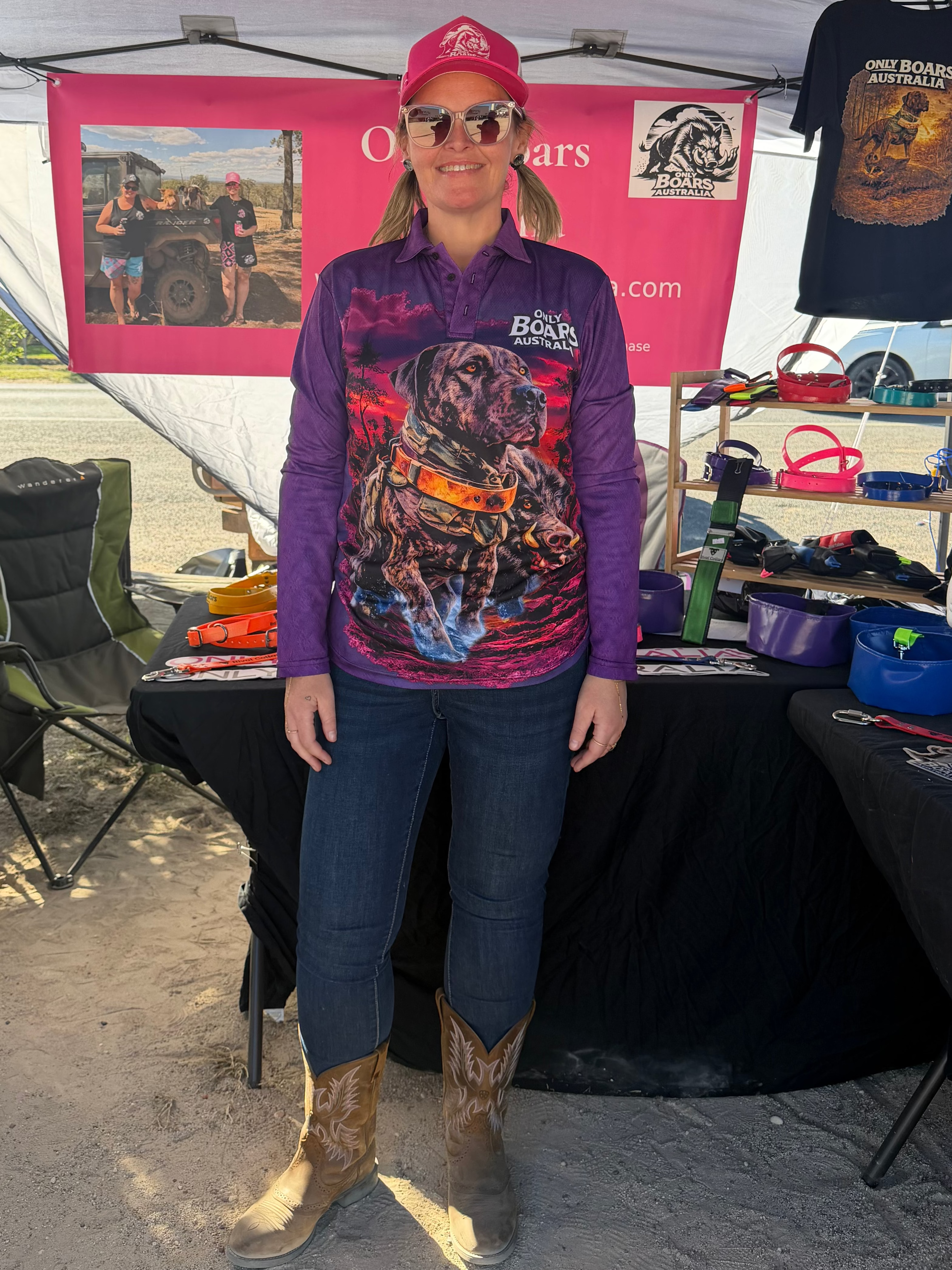 Purple fishing shirt