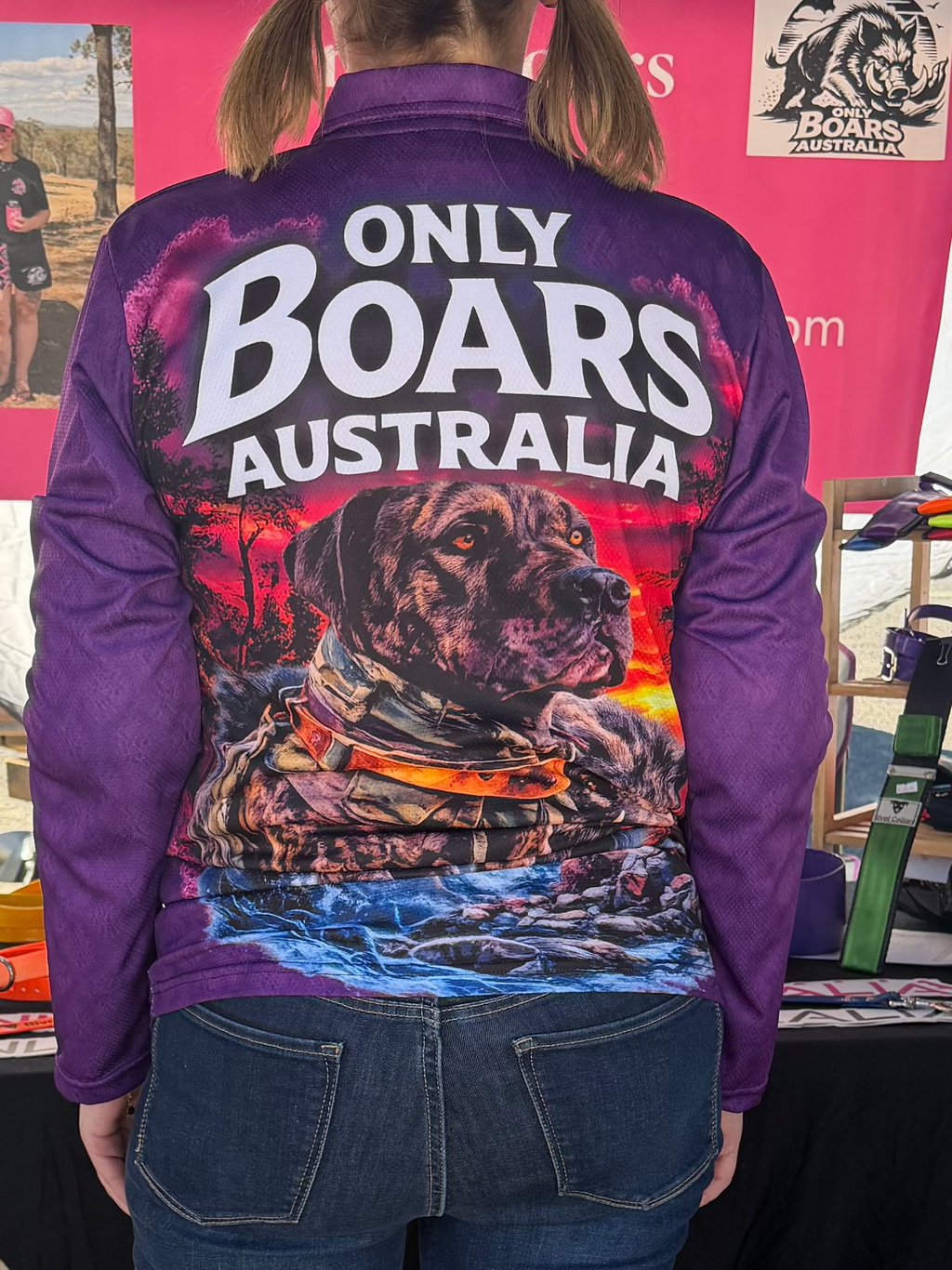 Purple fishing shirt