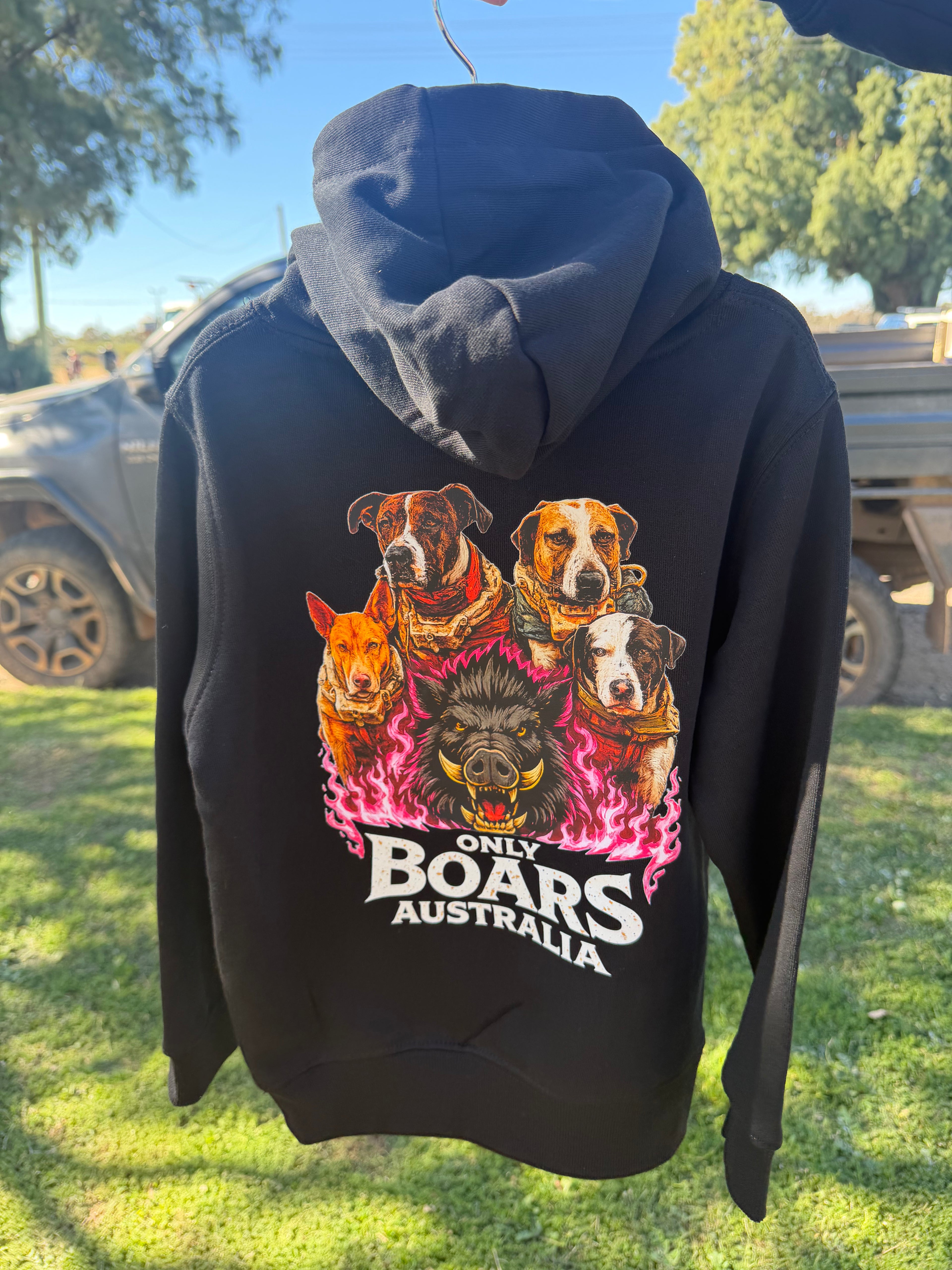 Kids Pink Pig Dogs hoodie