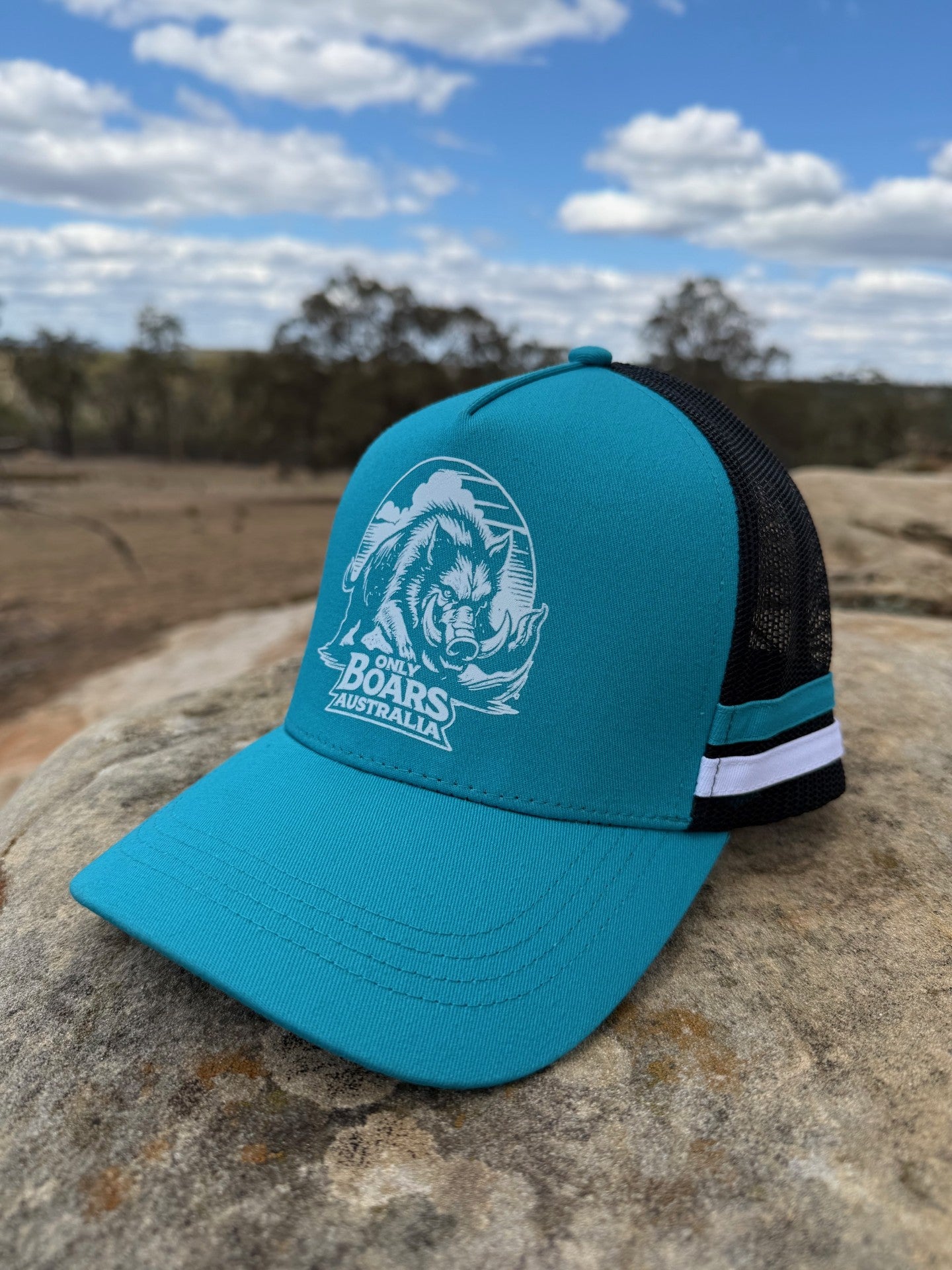 Turquoise trucker hat