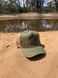 Army green trucker hat