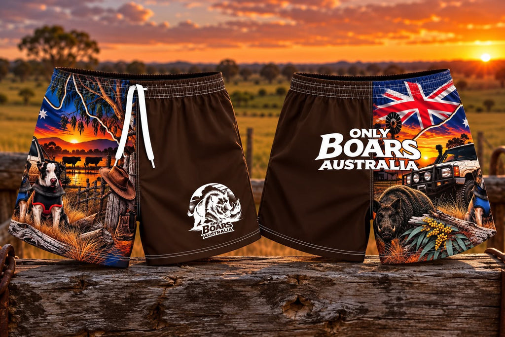 Aussie Themed footy shorts