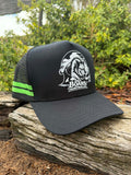 Black green trucker cap