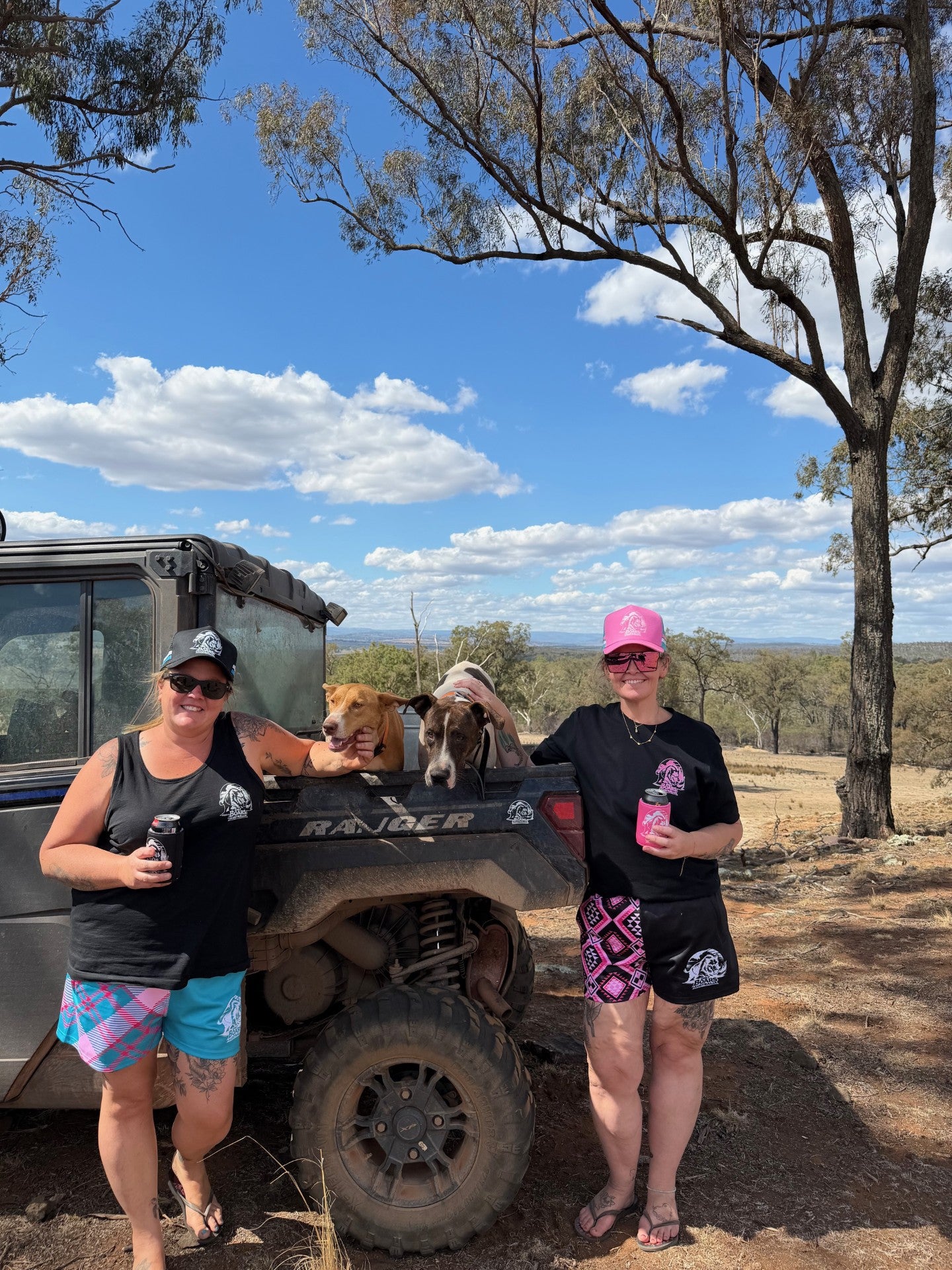 Black Singlet with white logo