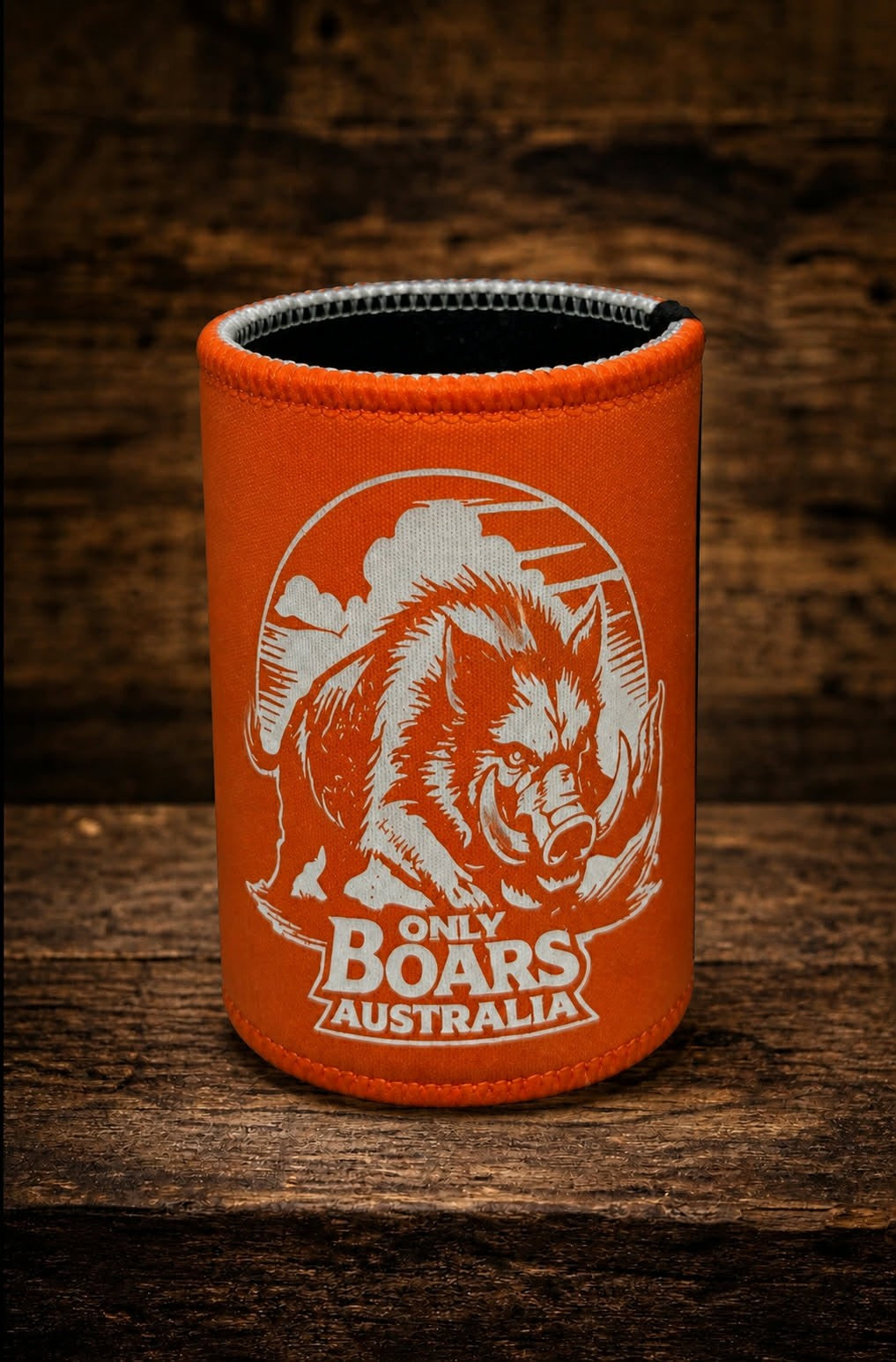 Orange stubby holder