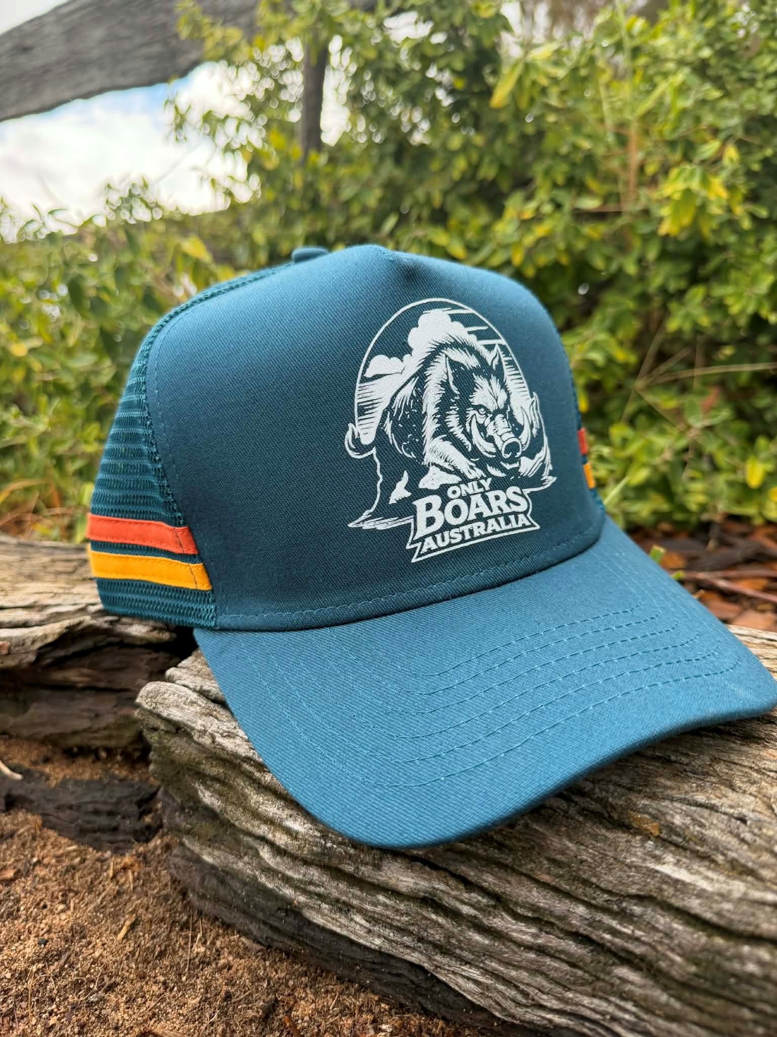 Teal trucker cap